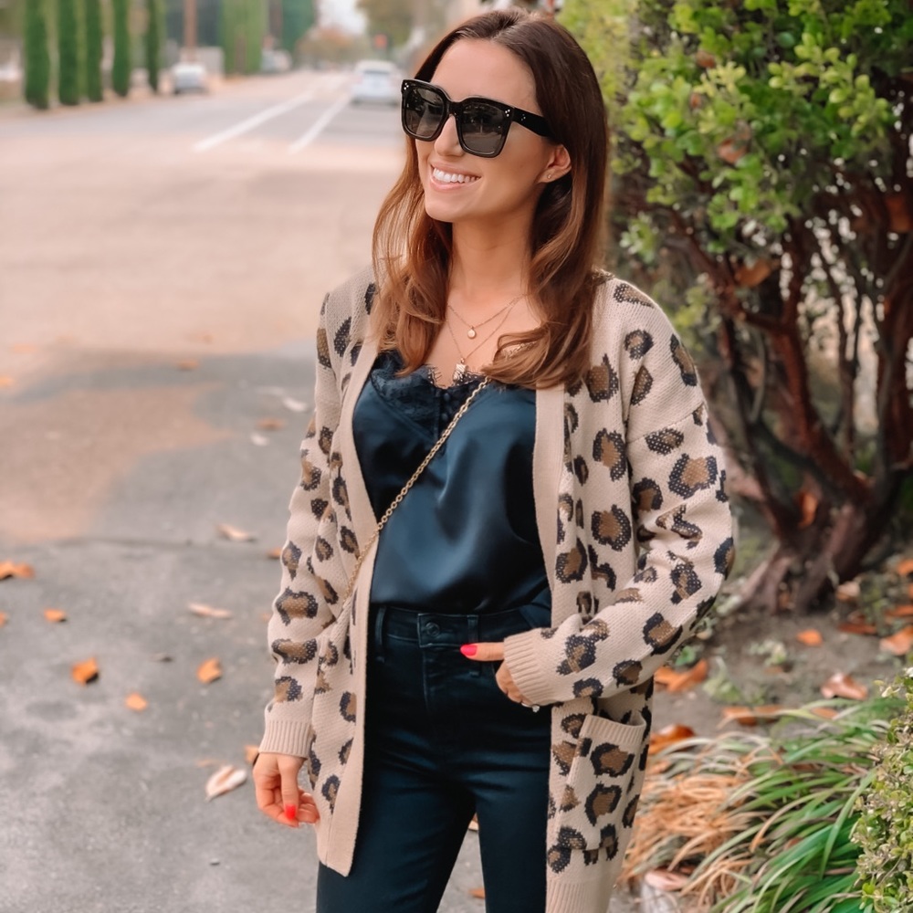 Leopard cardigan Pink Lily